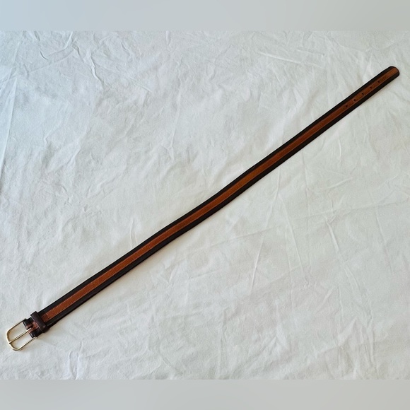 L’Aiglon cowhide two tone belt. RARE. 32 x 1-1/8. Good to very good condition. - Picture 4 of 7